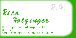 rita holzinger business card